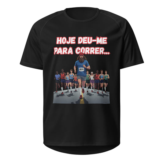 Mockup T-Shirt Deu-me para Correr Homem – Preto