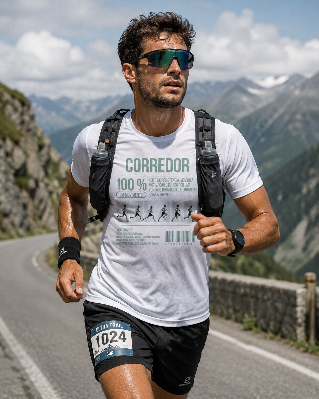 T-Shirt de corrida 100% Corredor para Homem – Doí Treinasses