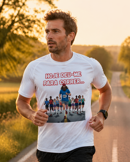 T-Shirt de corrida Deu-me para Correr para Homem – Doí Treinasses