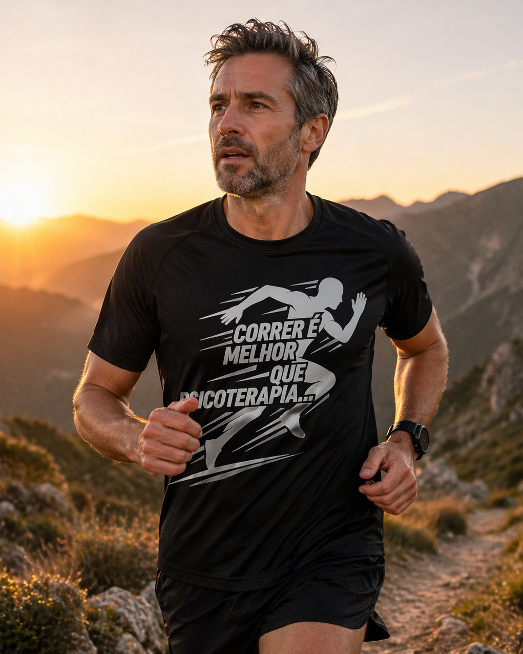 T-Shirt de corrida Melhor que Psicoterapia Unisexxo – Doí Treinasses