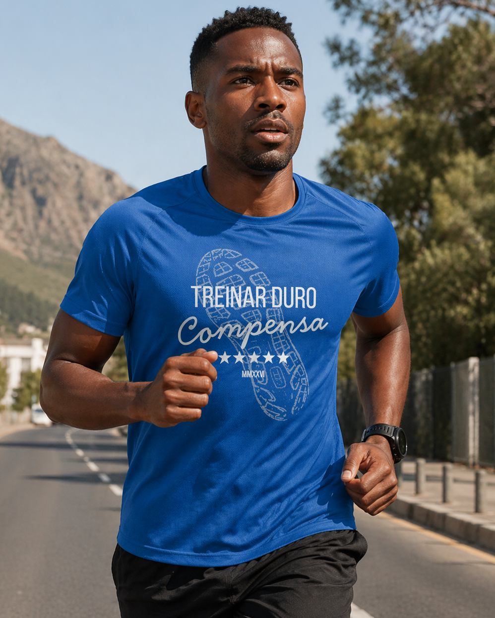 T-Shirt de corrida Treinar Duro Unissexo – Doí Treinasses