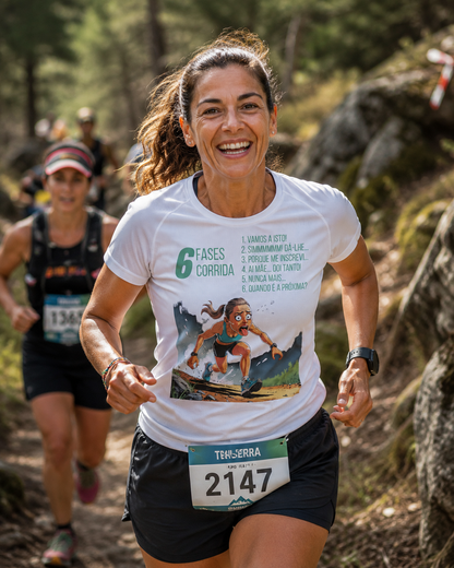T-Shirt de corrida 6 Fases Corrida para Mulher – Doí Treinasses