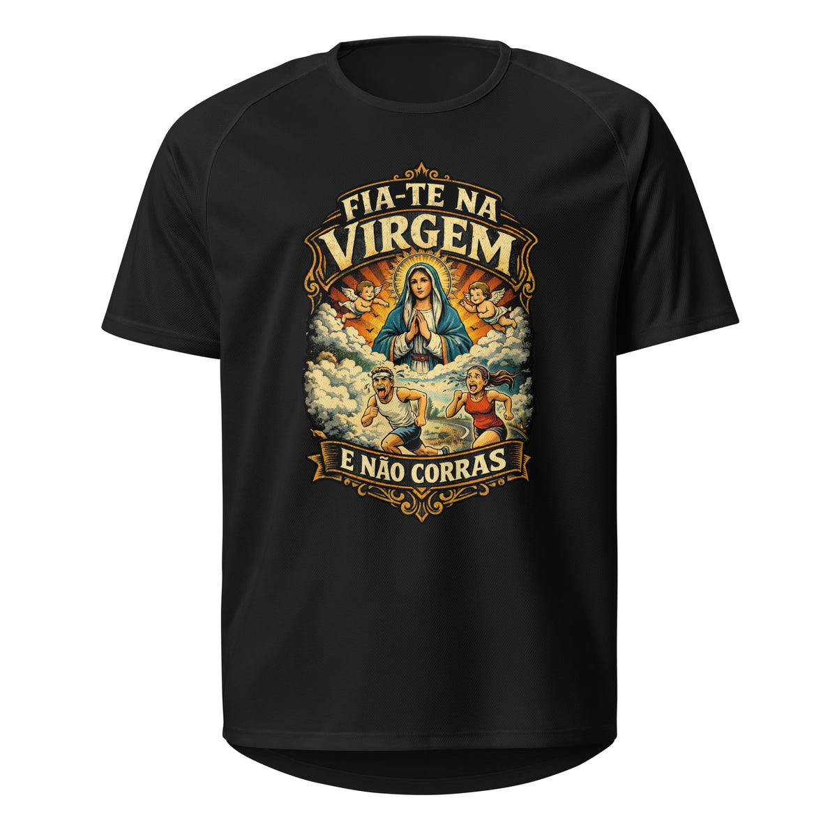 Mockup T-Shirt Fia-te na Virgem – Preto