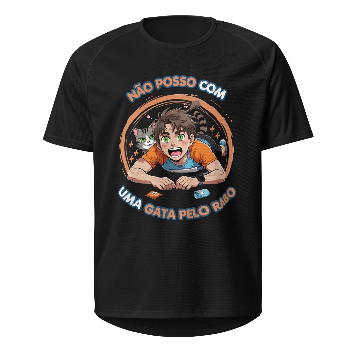 Mockup T-Shirt Não Posso com Uma Gata Pelo Rabo – Preto