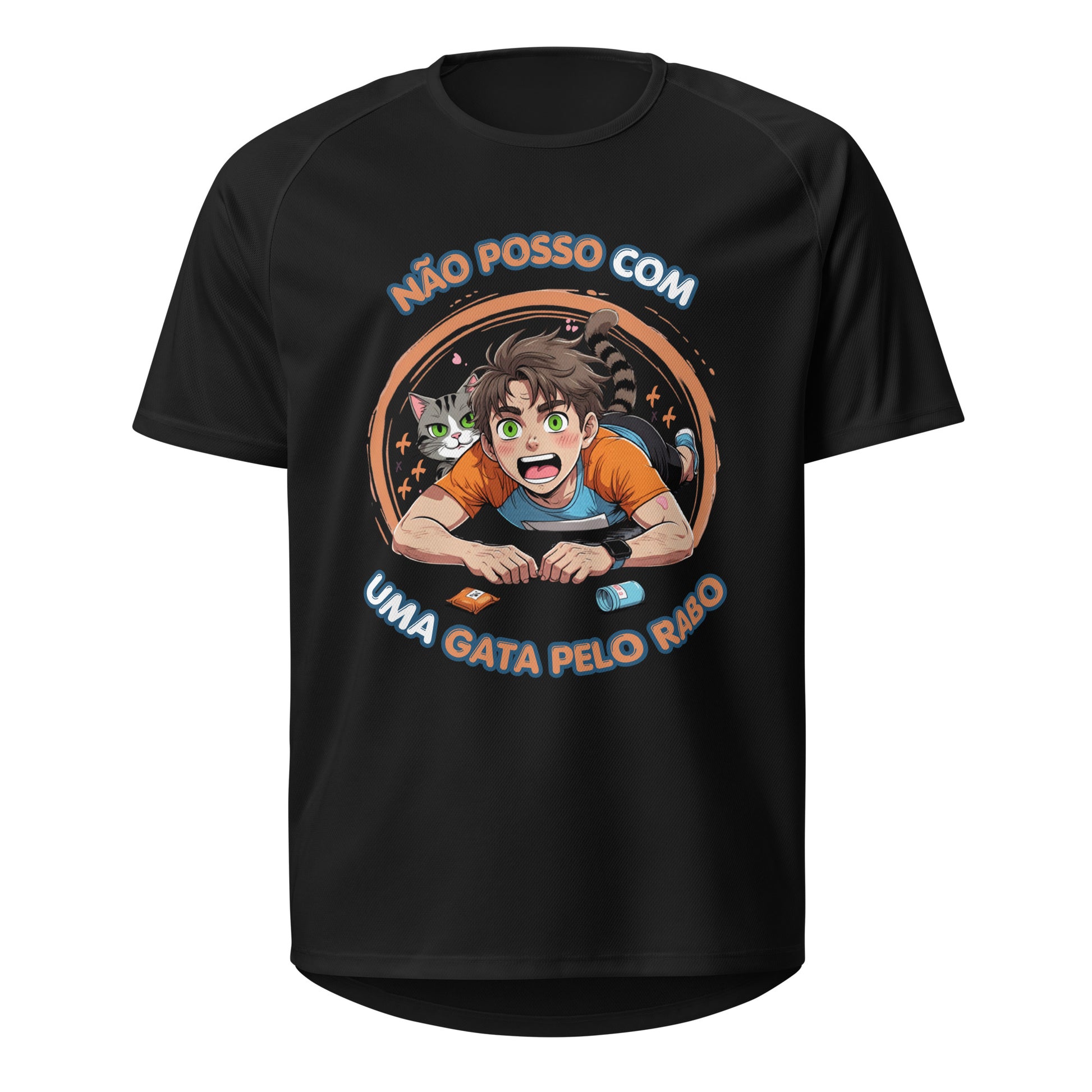 Mockup T-Shirt Não Posso com Uma Gata Pelo Rabo – Preto