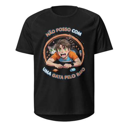 Mockup T-Shirt Não Posso com Uma Gata Pelo Rabo – Preto