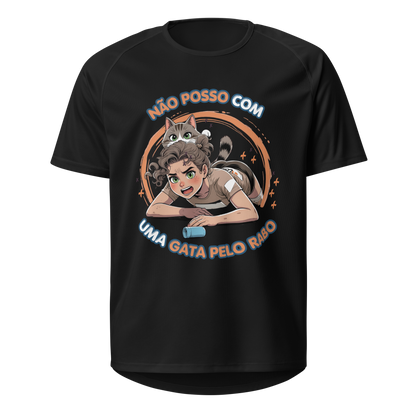 Mockup T-Shirt Não Posso com Uma Gata Pelo Rabo – Preto