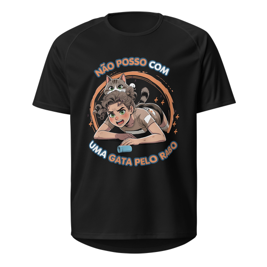 Mockup T-Shirt Não Posso com Uma Gata Pelo Rabo – Preto