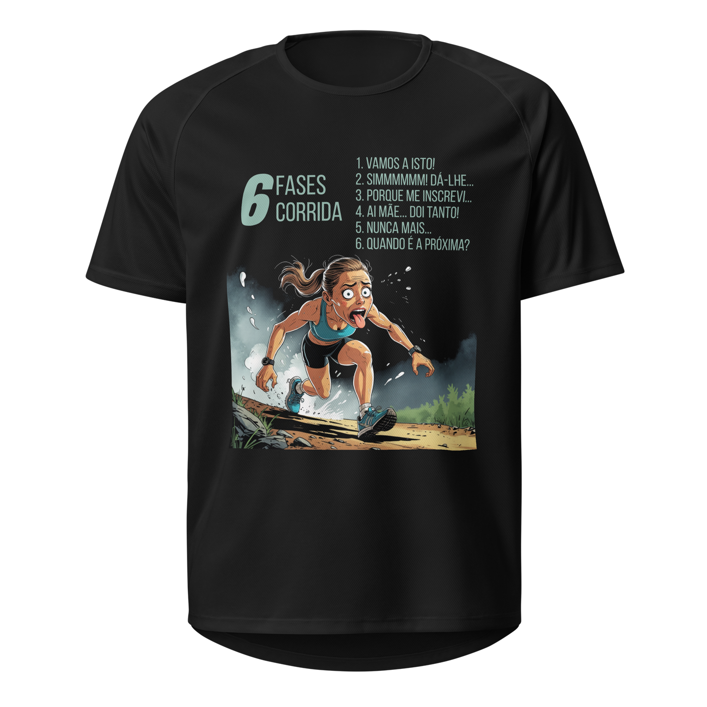 Mockup T-Shirt 6 Fases da Corrida – Preto