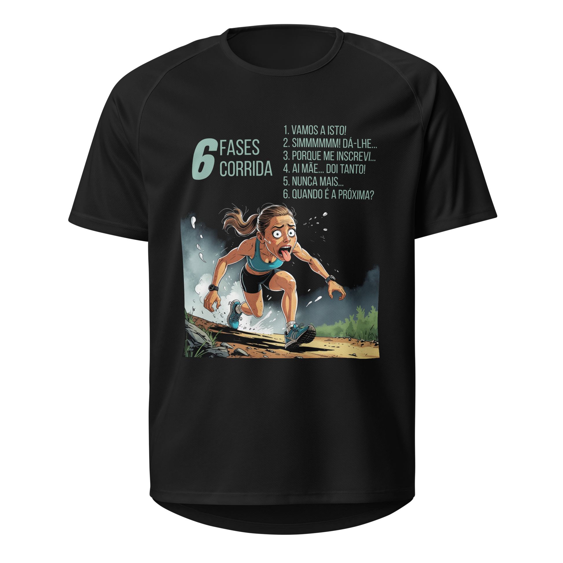 Mockup T-Shirt 6 Fases da Corrida – Preto