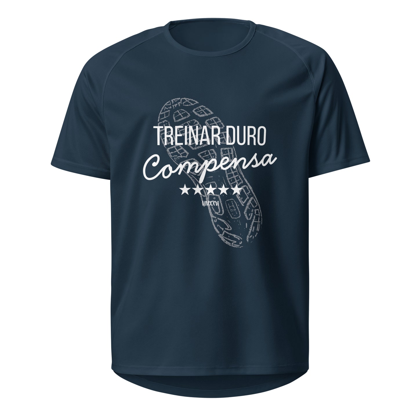 Mockup T-Shirt Treinar Duro – Azul Francês