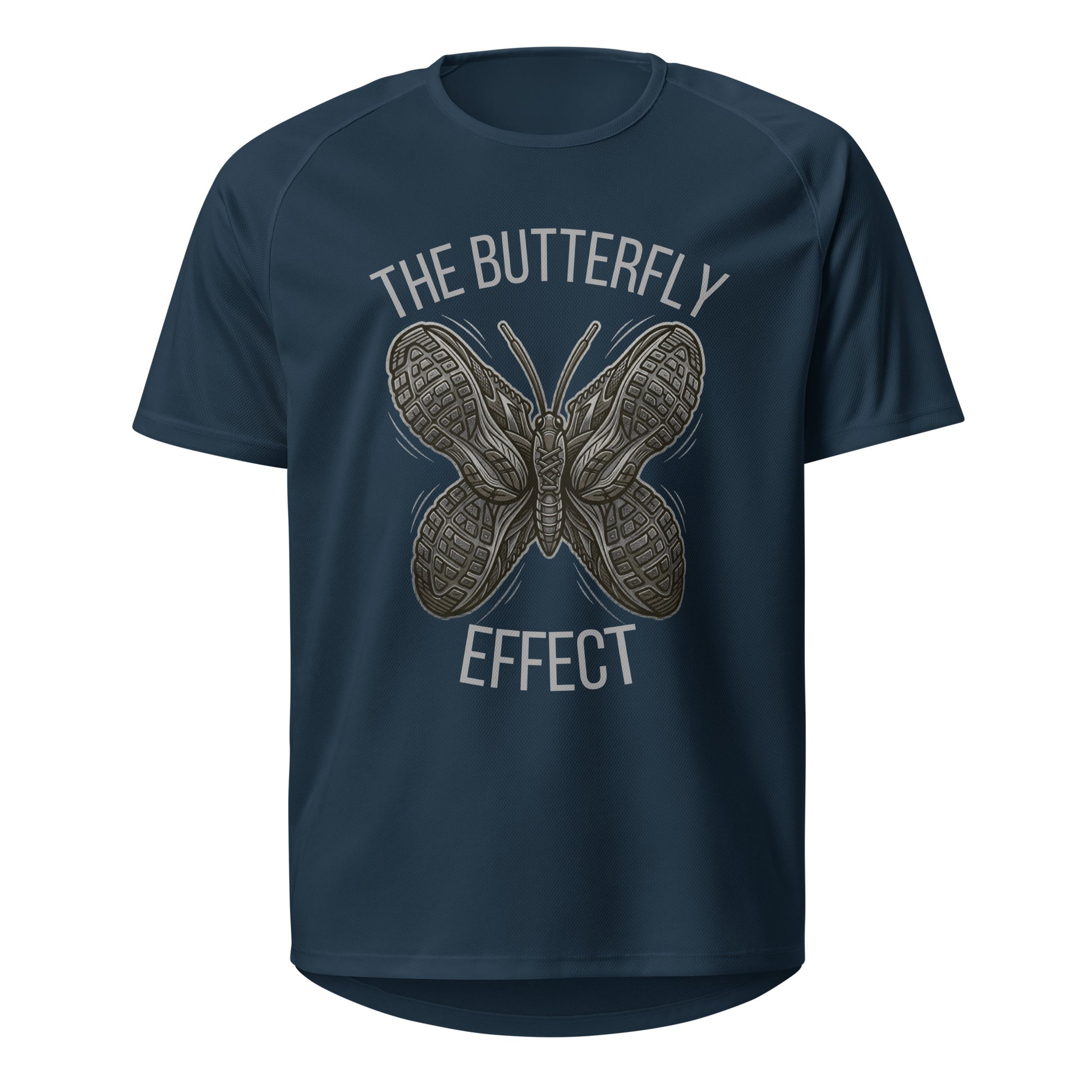 Mockup T-Shirt The Butterfly Effect – Azul Francês