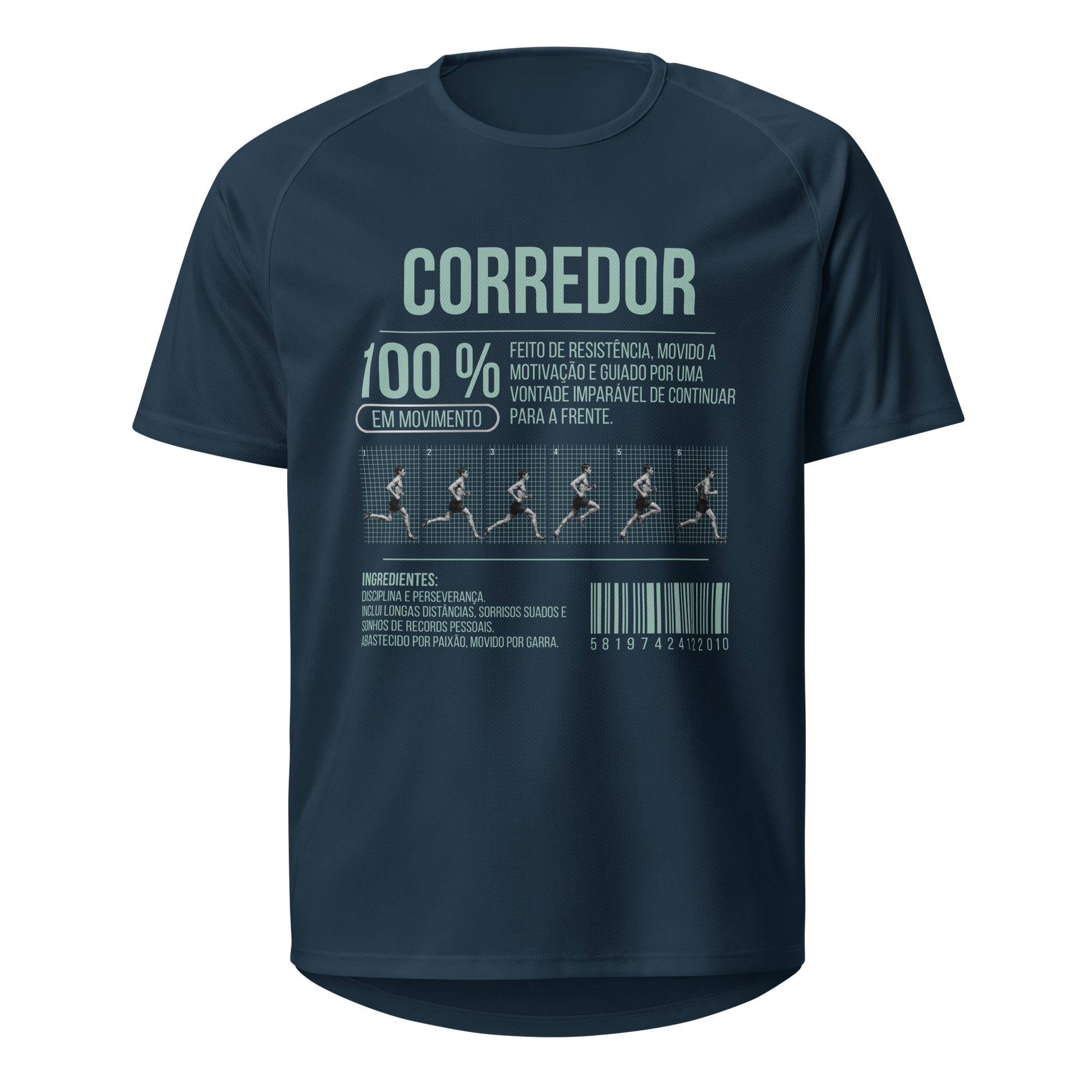 Mockup T-Shirt 100% Corredor – Azul Francês