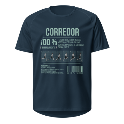 Mockup T-Shirt 100% Corredor – Azul Francês