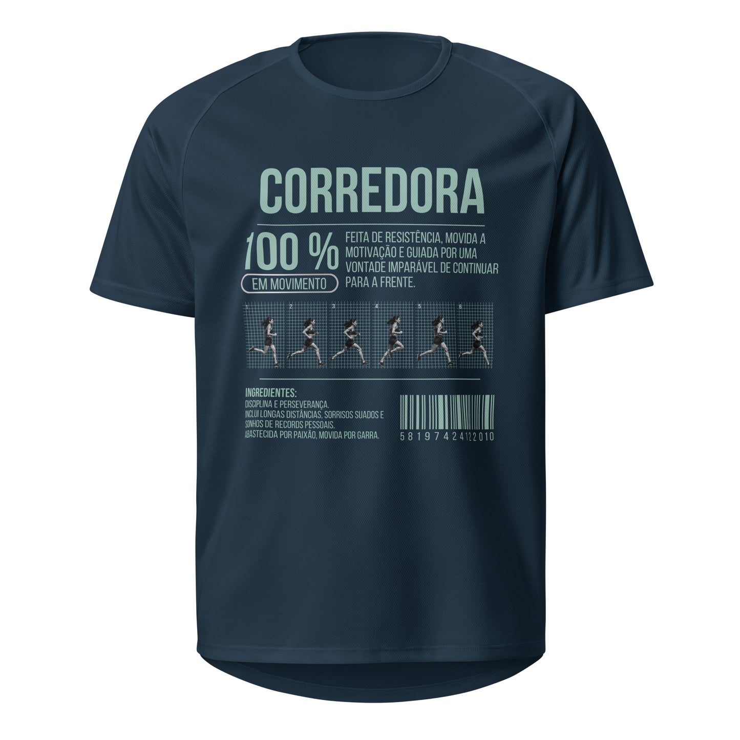 Mockup T-Shirt 100% Corredora – Azul Francês