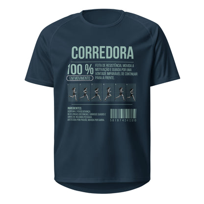 Mockup T-Shirt 100% Corredora – Azul Francês
