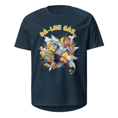 Mockup T-Shirt Dá-lhe Gás... – Azul Francês