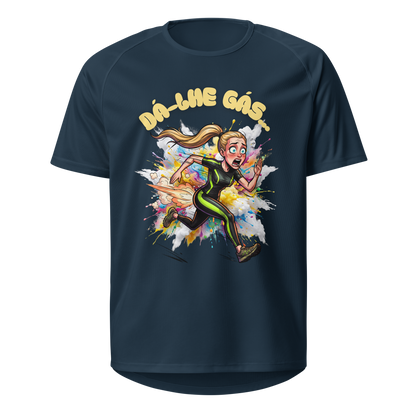 Mockup T-Shirt Dá-lhe Gás... – Azul Francês