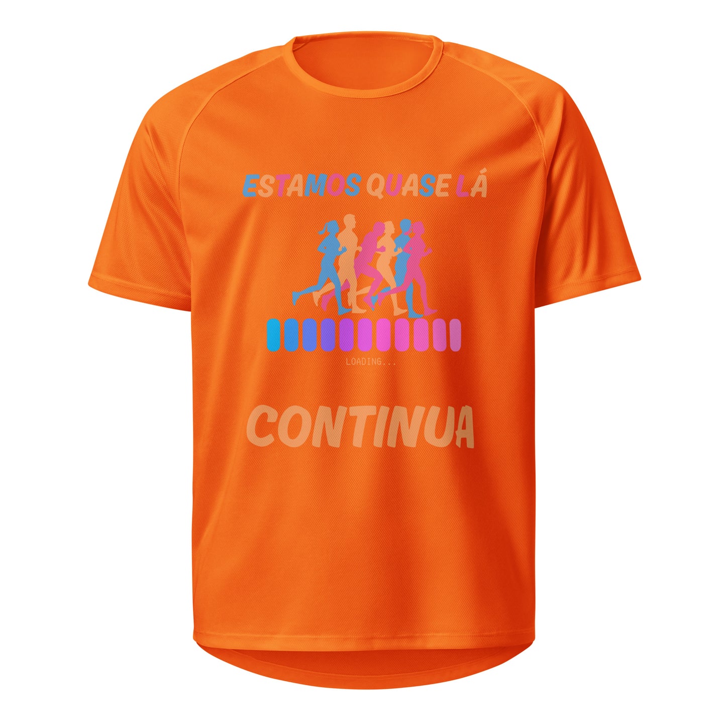 Mockup T-Shirt Estamos Quase Lá (Colorido) – Laranja Neon