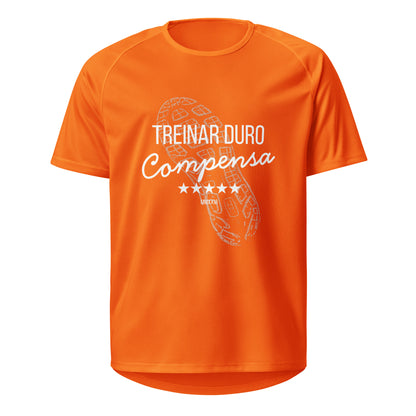 Mockup T-Shirt Treinar Duro – Laranja Neon