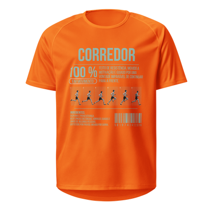 Mockup T-Shirt 100% Corredor – Laranja Neon