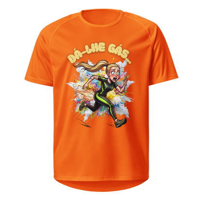 Mockup T-Shirt Dá-lhe Gás... – Laranja Neon