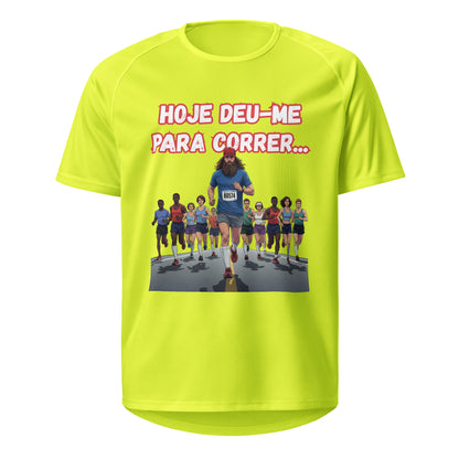 Mockup T-Shirt Deu-me para Correr Homem – Amarelo Neon