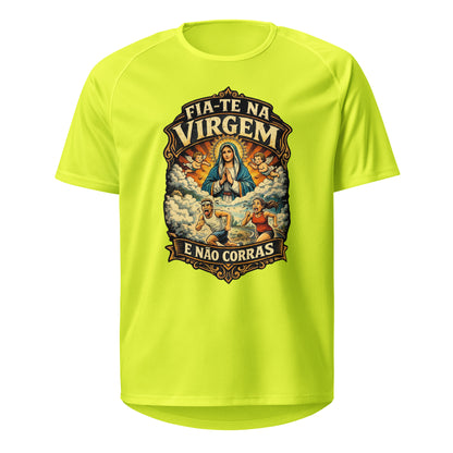 Mockup T-Shirt Fia-te na Virgem – Amarelo Neon