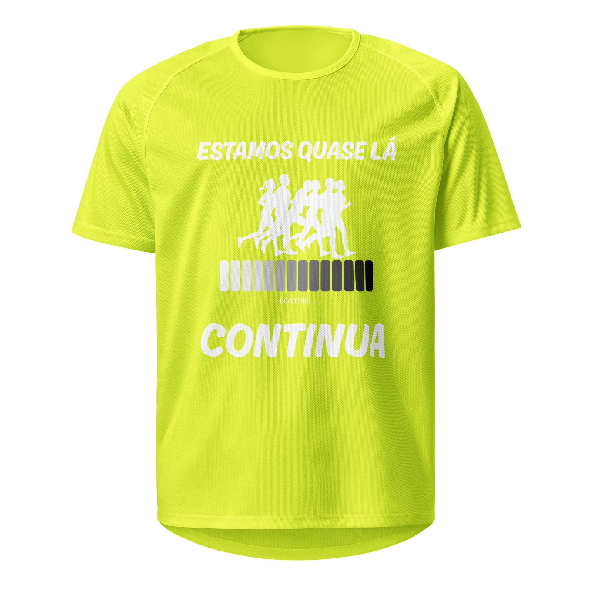 Mockup T-Shirt Estamos Quase Lá (P/B) – Amarelo Neon