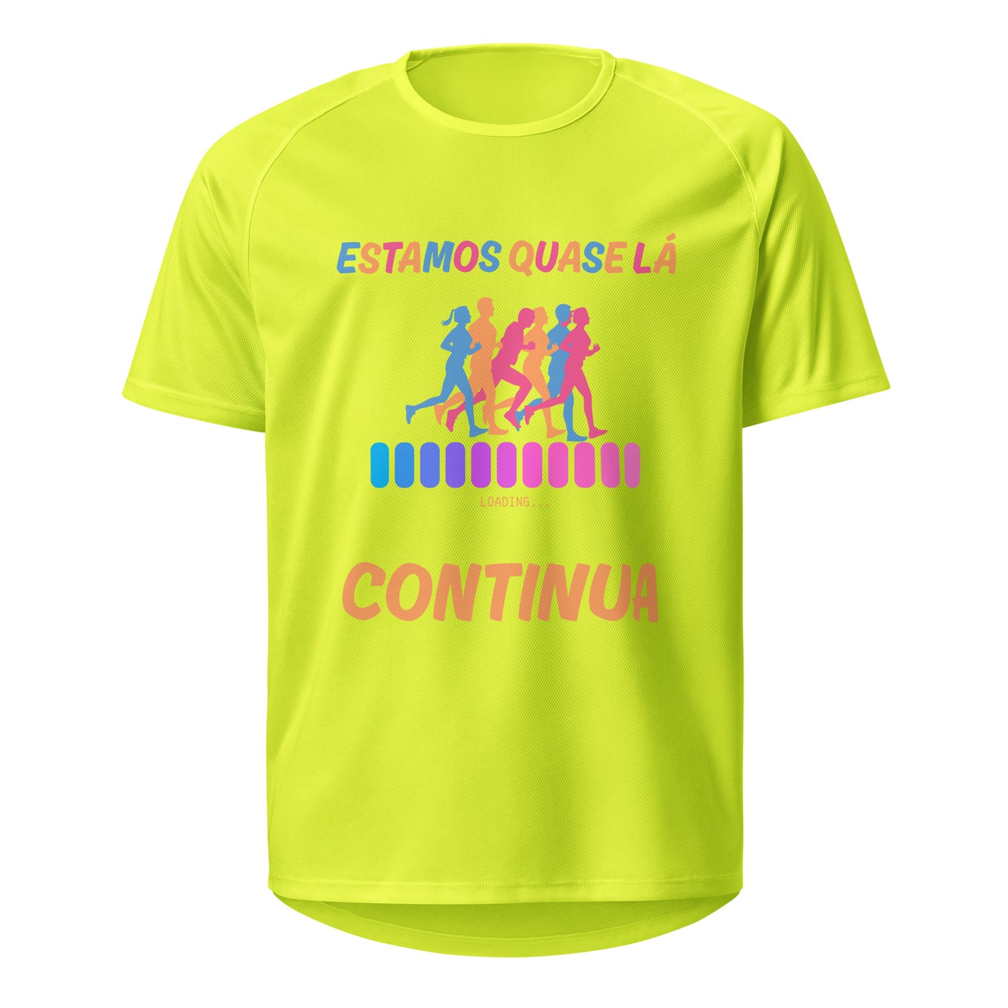 Mockup T-Shirt Estamos Quase Lá (Colorido) – Amarelo Neon
