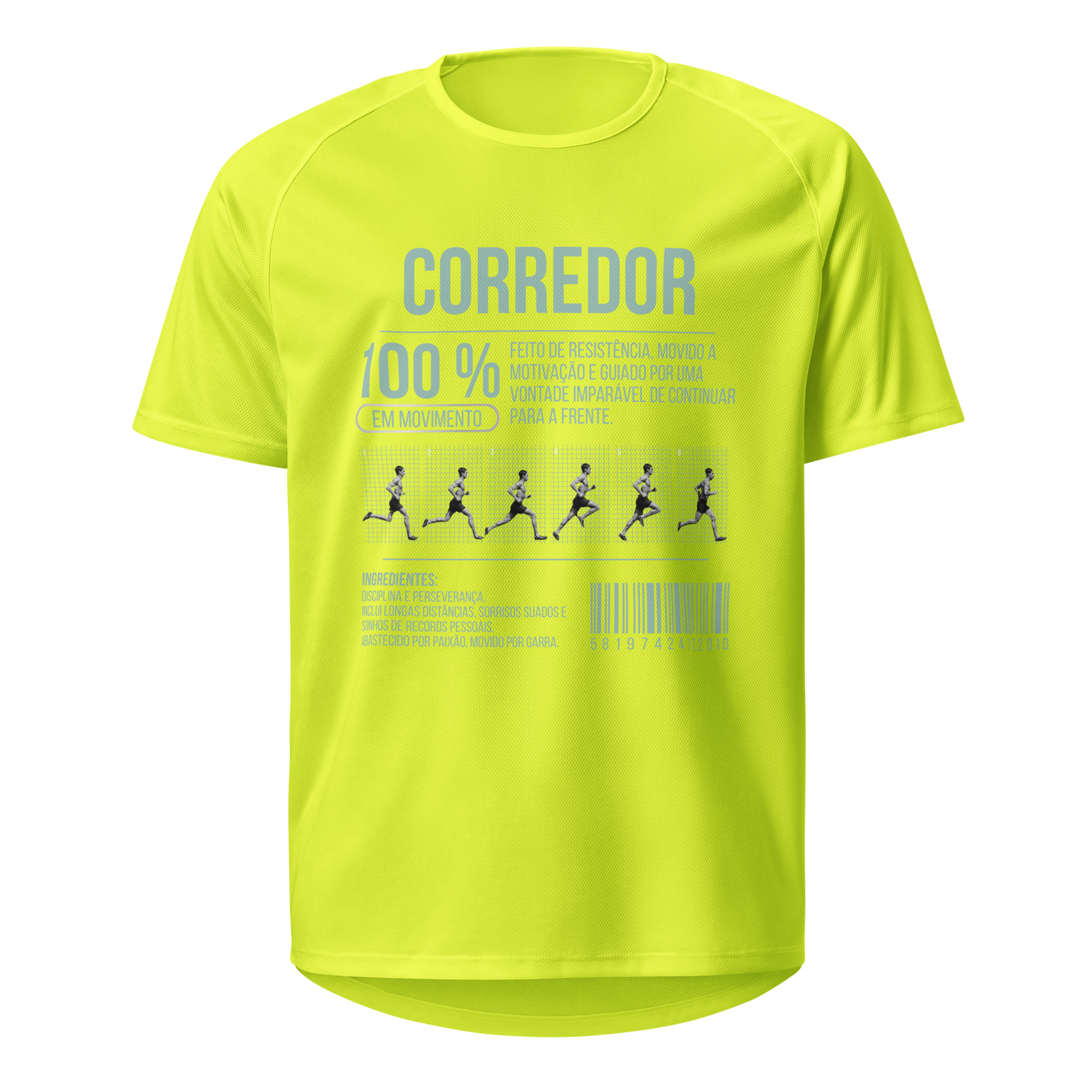 Mockup T-Shirt 100% Corredor – Amarelo Neon
