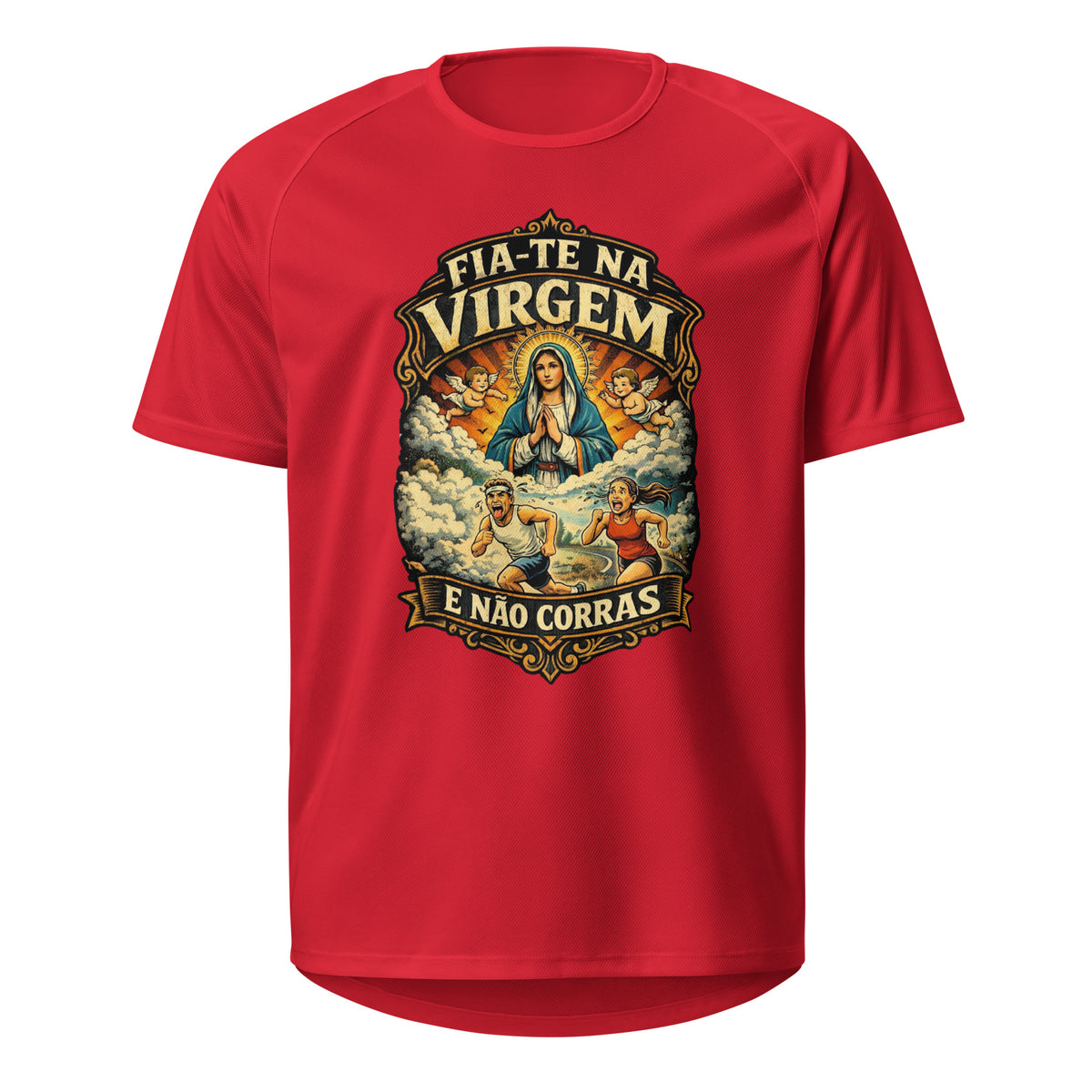 Mockup T-Shirt Fia-te na Virgem – Vermelho