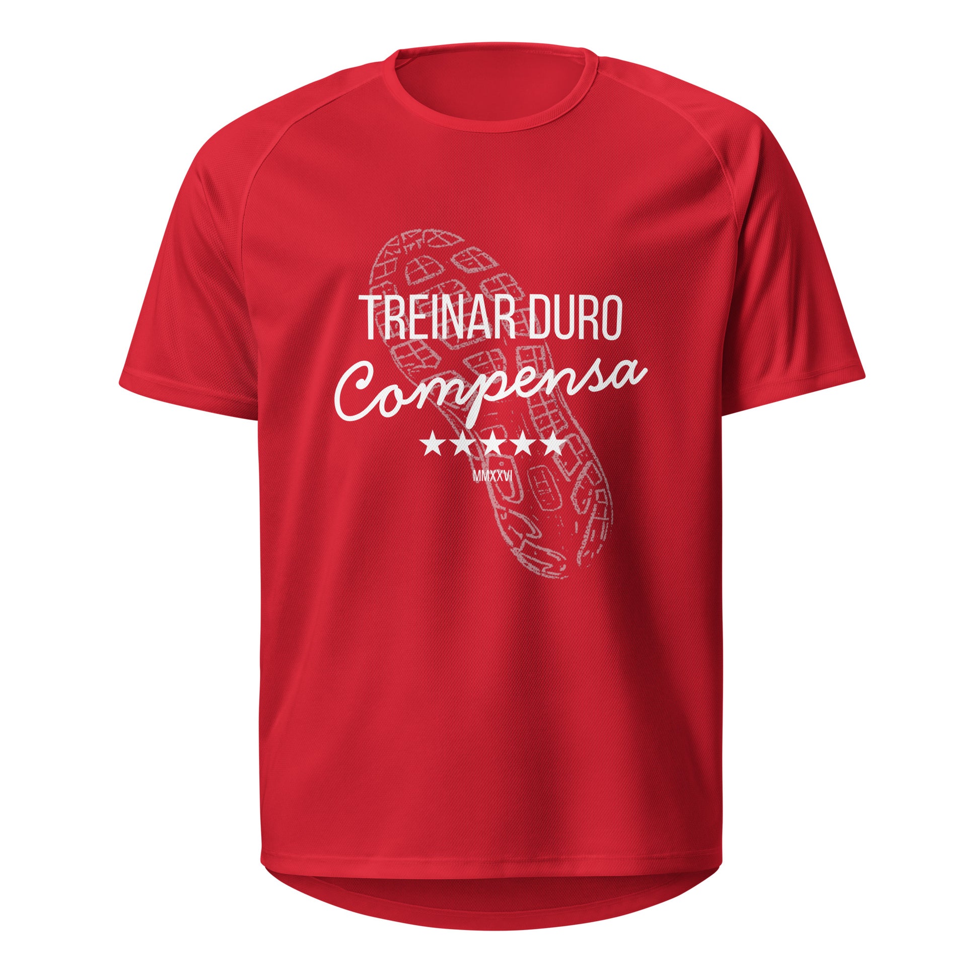 Mockup T-Shirt Treinar Duro – Vermelho