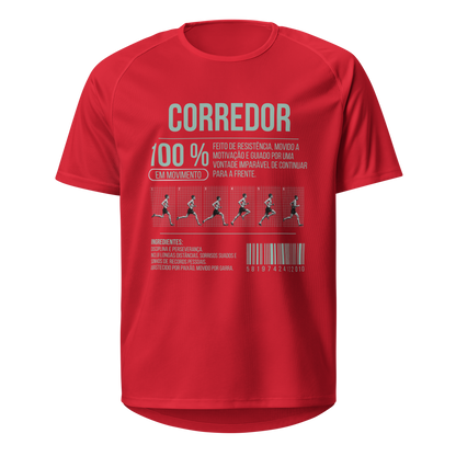 Mockup T-Shirt 100% Corredor – Vermelho
