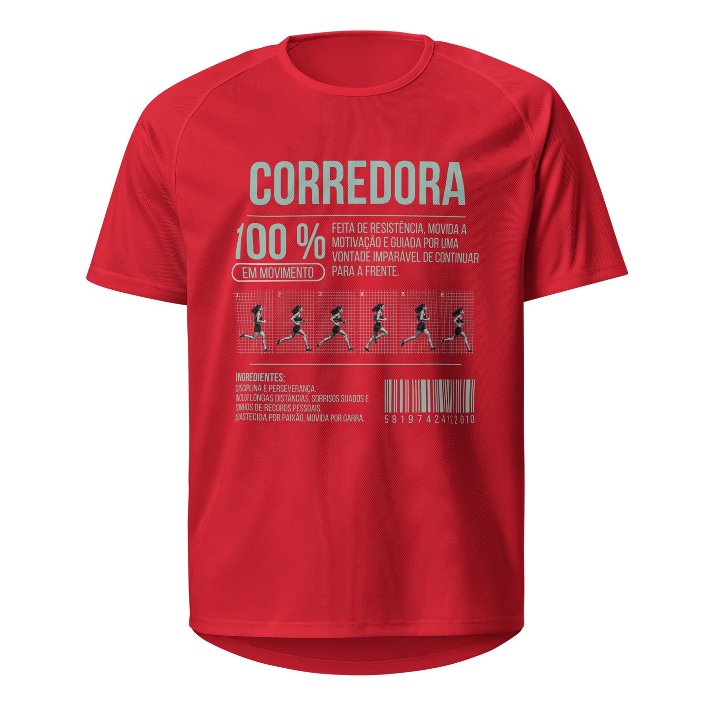 Mockup T-Shirt 100% Corredora – Vermelho