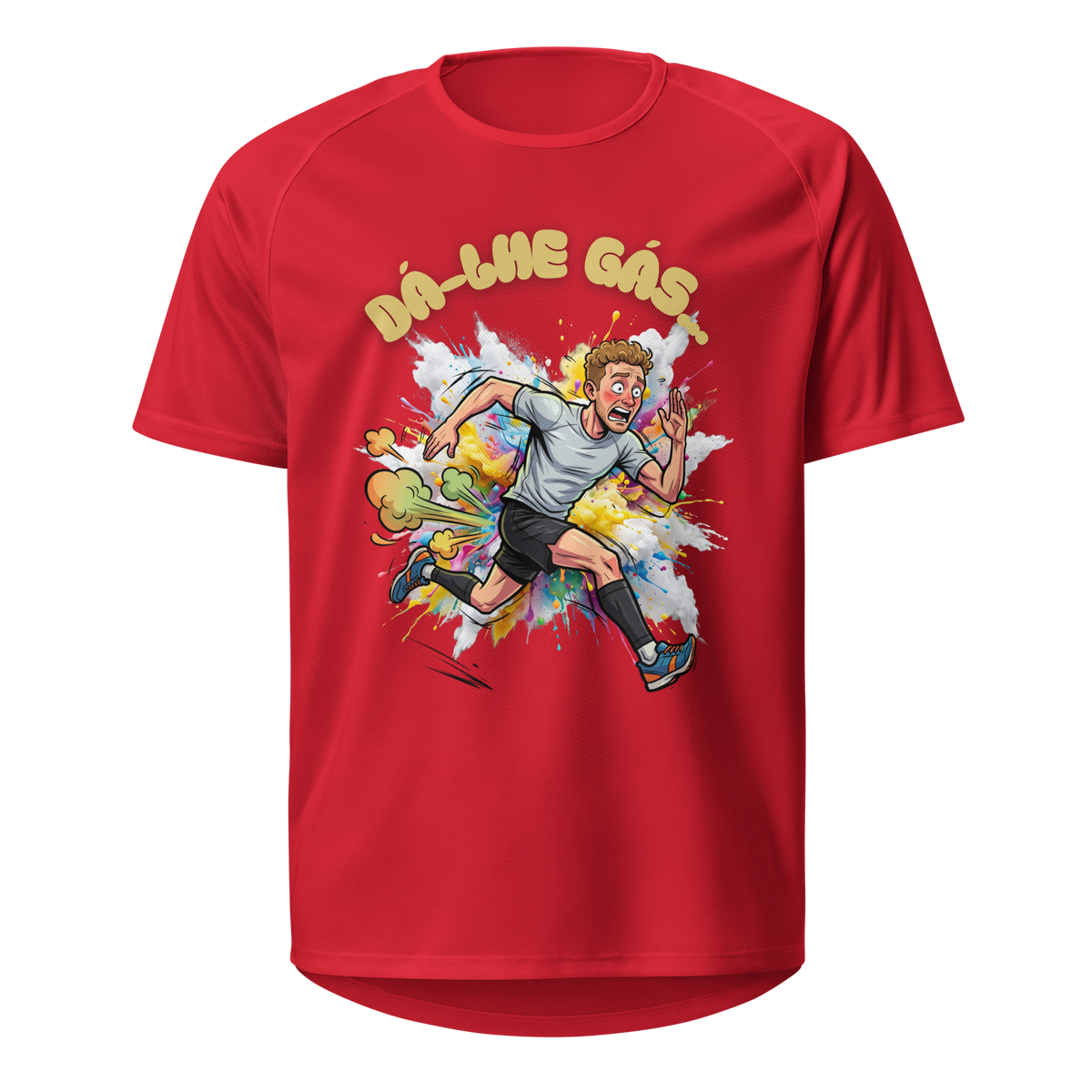 Mockup T-Shirt Dá-lhe Gás... – Vermelho