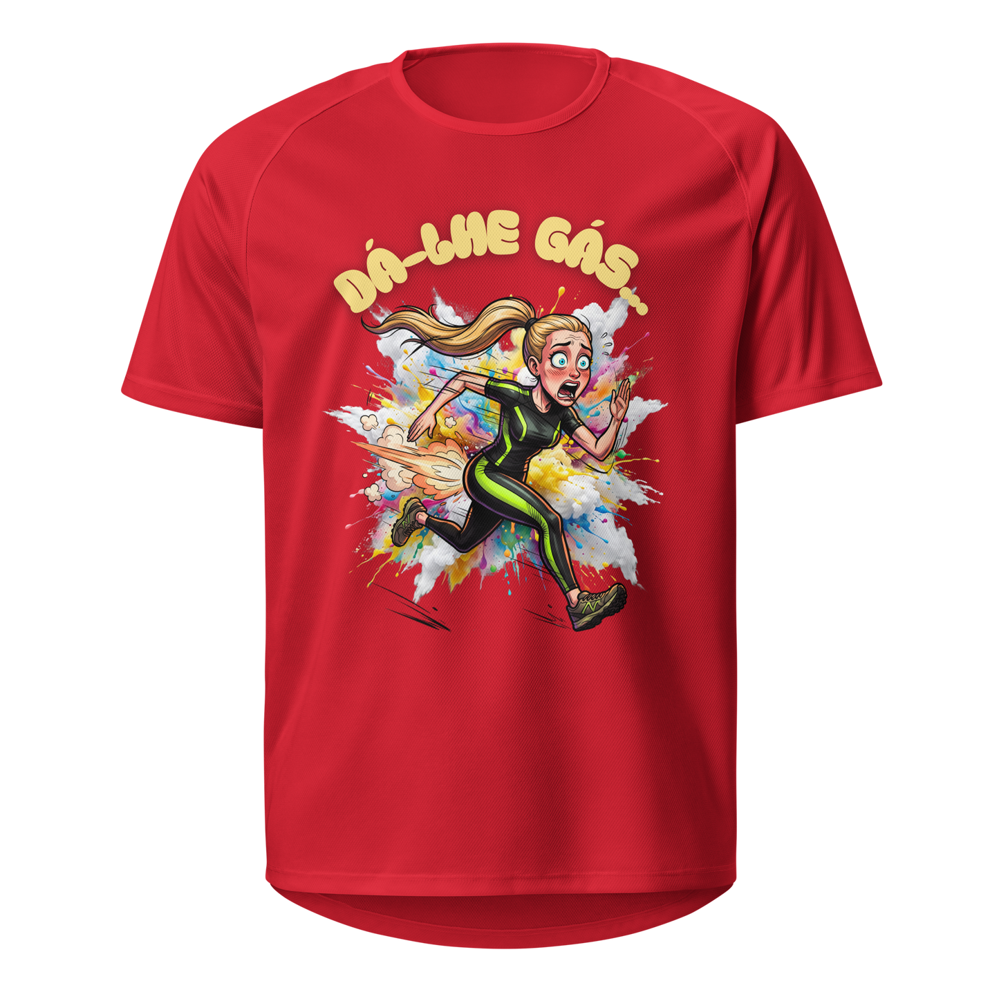 Mockup T-Shirt Dá-lhe Gás... – Vermelho