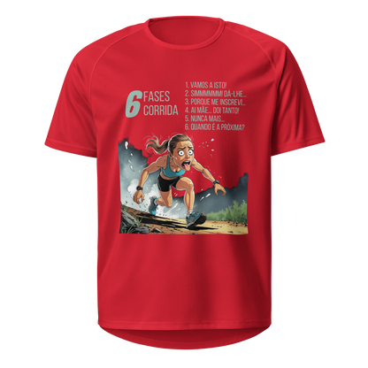 Mockup T-Shirt 6 Fases da Corrida – Vermelho
