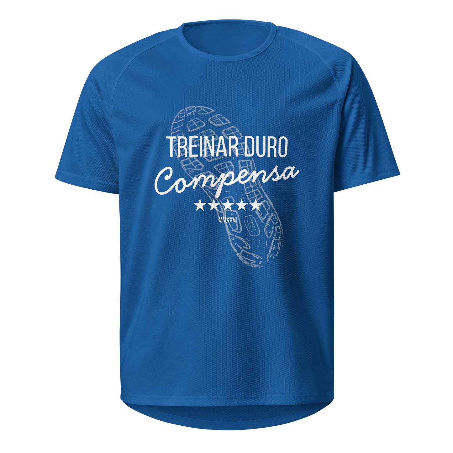 Mockup T-Shirt Treinar Duro – Azul Royal