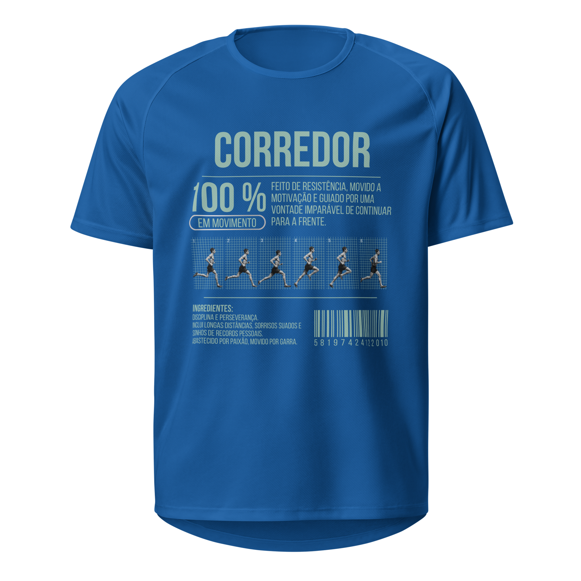 Mockup T-Shirt 100% Corredor – Azul Royal