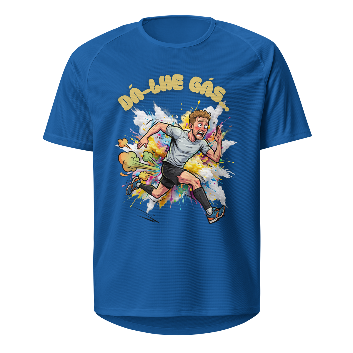 Mockup T-Shirt Dá-lhe Gás... – Azul Royal