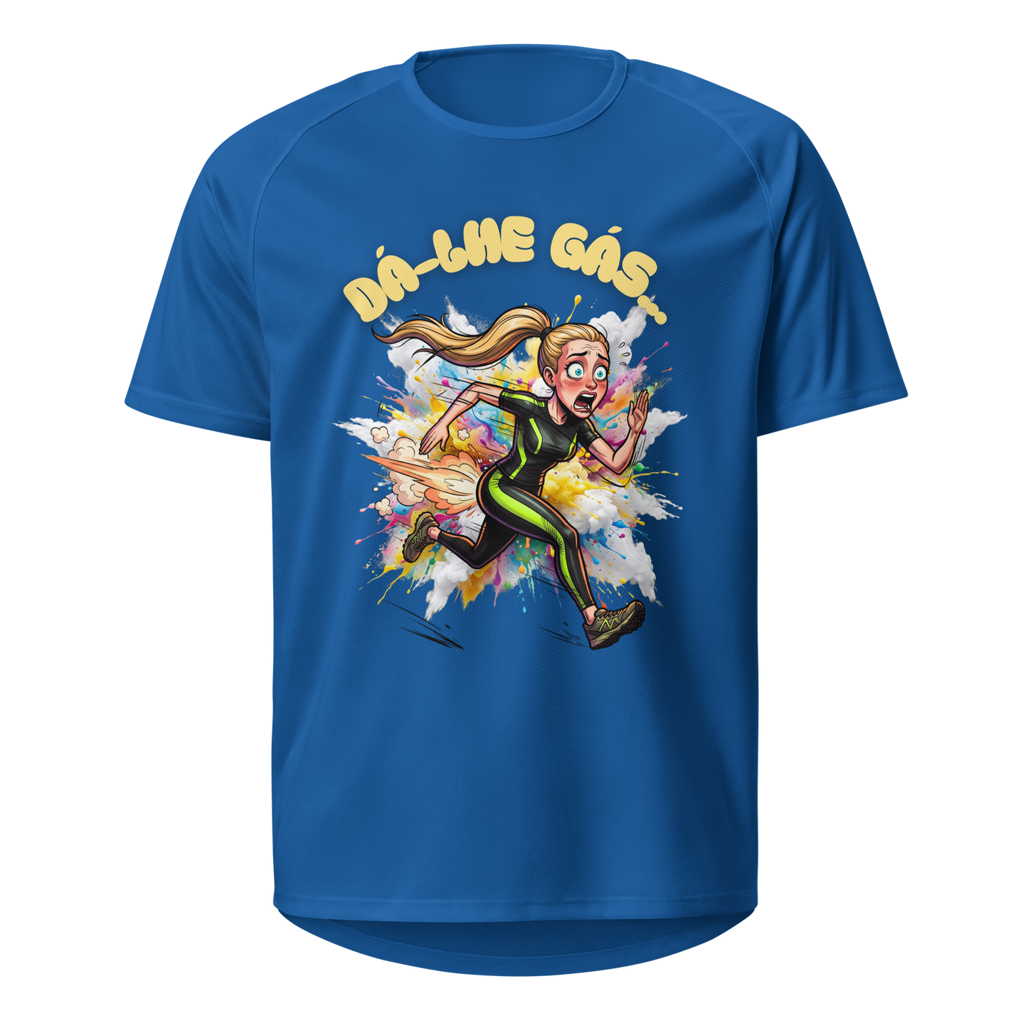 Mockup T-Shirt Dá-lhe Gás... – Azul Royal