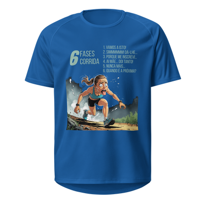 Mockup T-Shirt 6 Fases da Corrida – Azul Royal