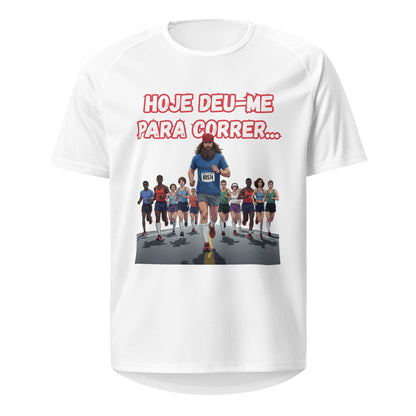 Mockup T-Shirt Deu-me para Correr Homem – Branco
