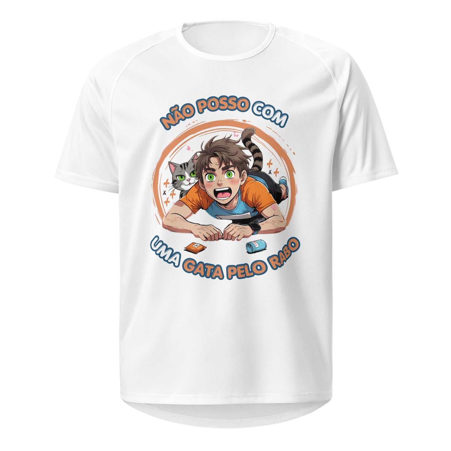 Mockup T-Shirt Não Posso com Uma Gata Pelo Rabo – Branco