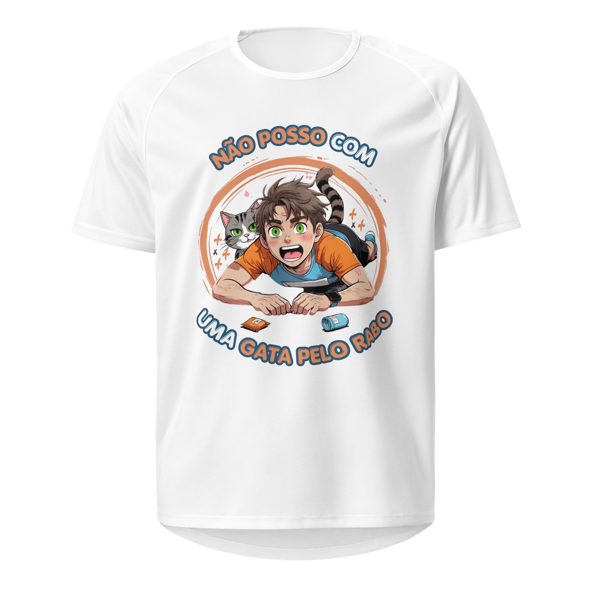 Mockup T-Shirt Não Posso com Uma Gata Pelo Rabo – Branco