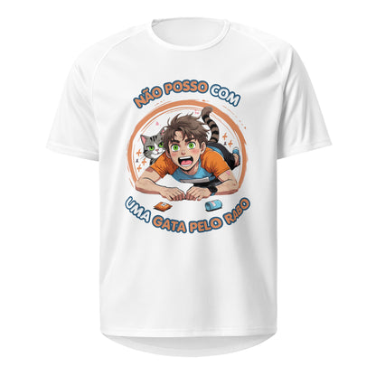 Mockup T-Shirt Não Posso com Uma Gata Pelo Rabo – Branco