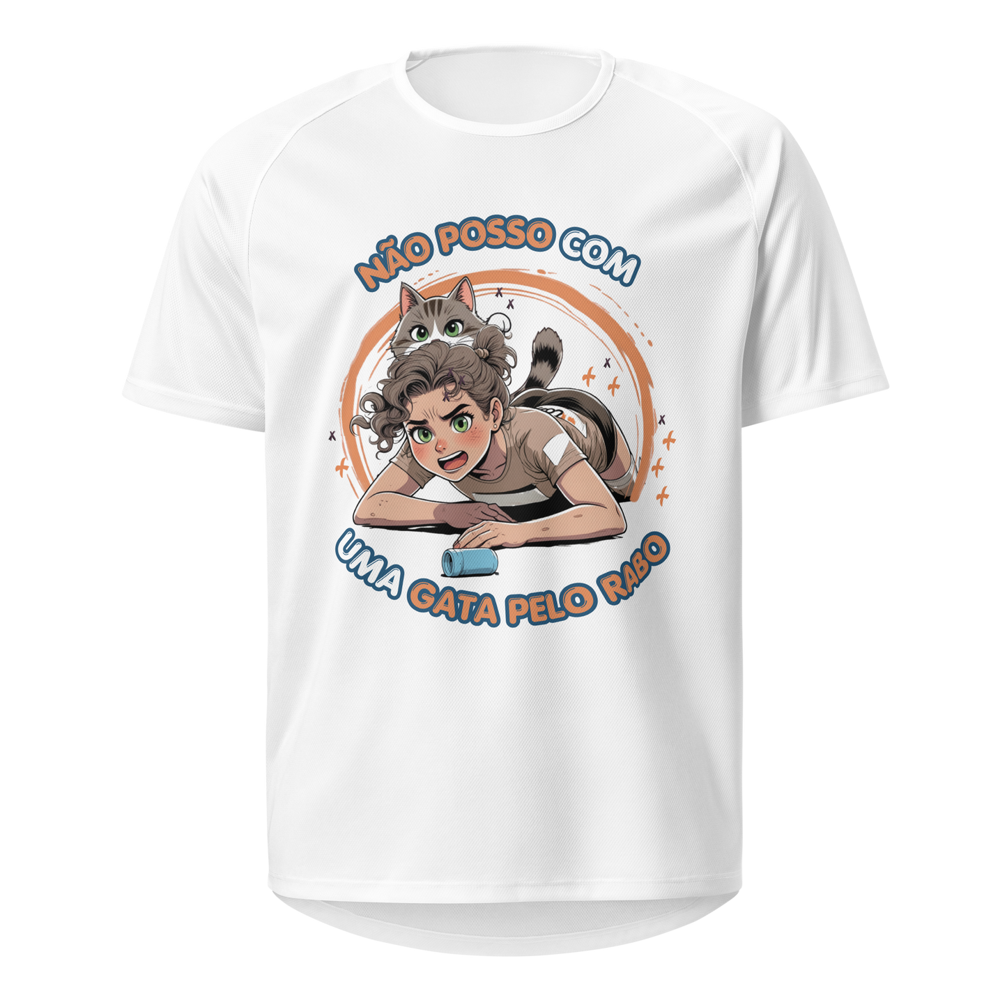Mockup T-Shirt Não Posso com Uma Gata Pelo Rabo – Branco