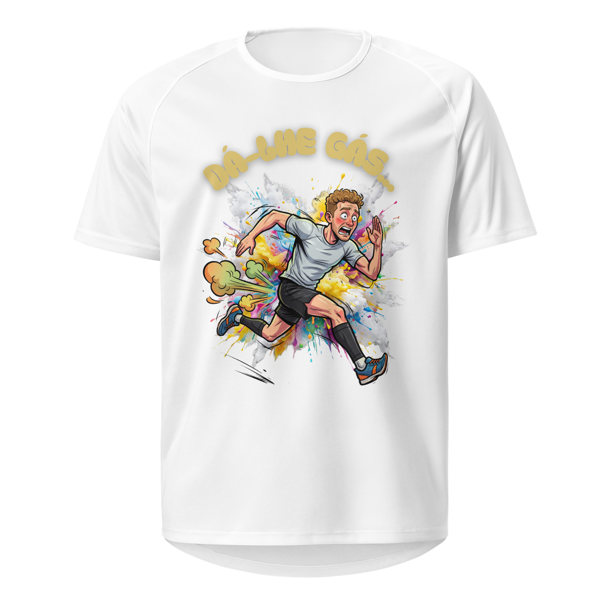 Mockup T-Shirt Dá-lhe Gás... – Branco