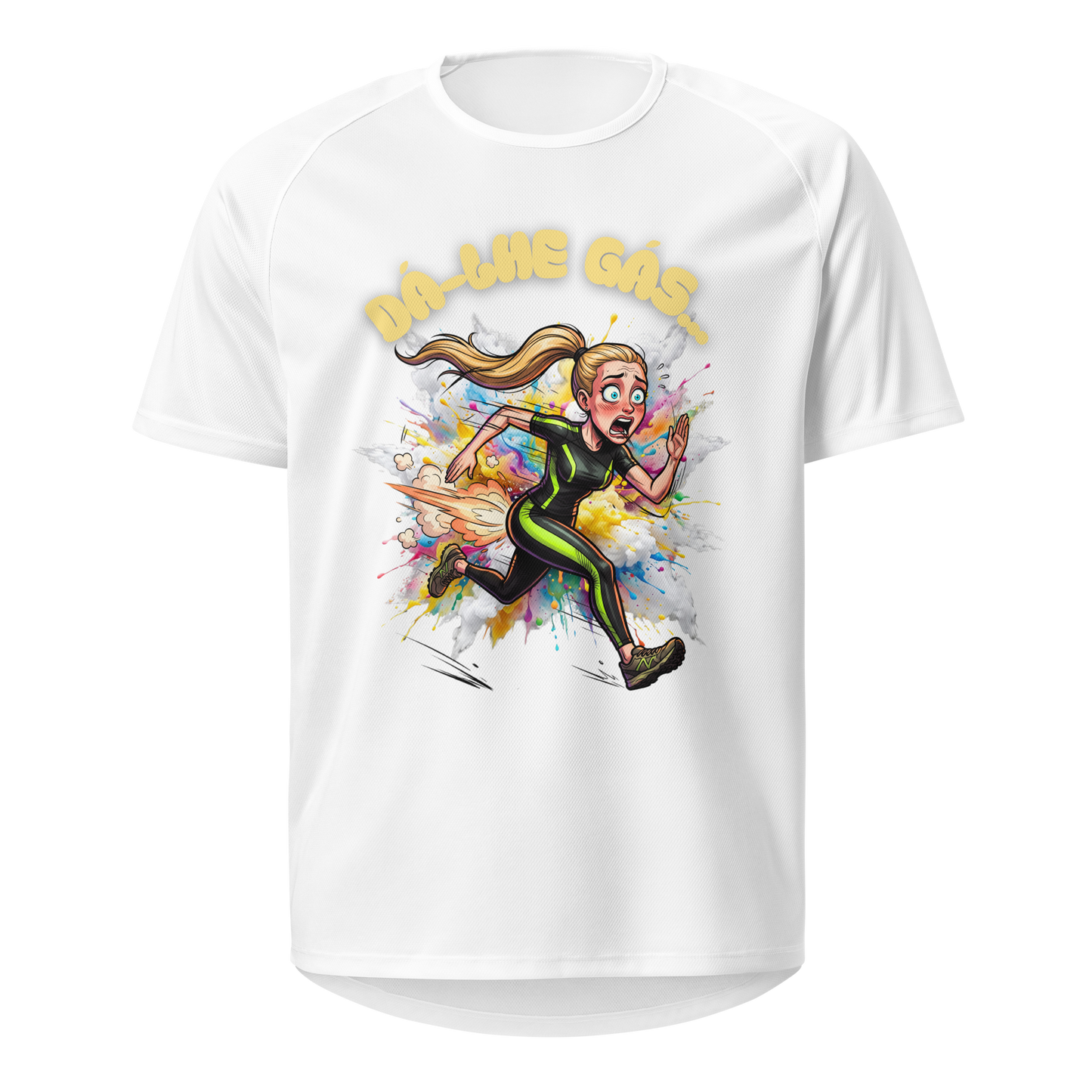 Mockup T-Shirt Dá-lhe Gás... – Branco